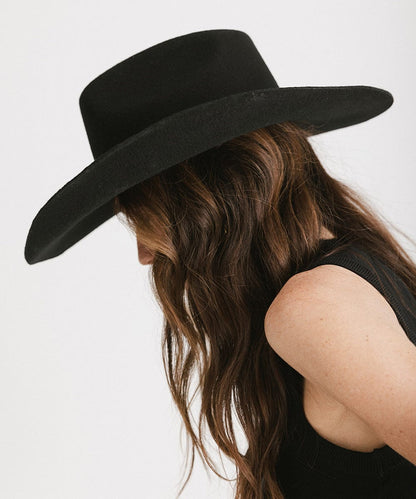 Shane felt cowboy hat with brick-top crown and upturned brim by Gigi Pip, view 19