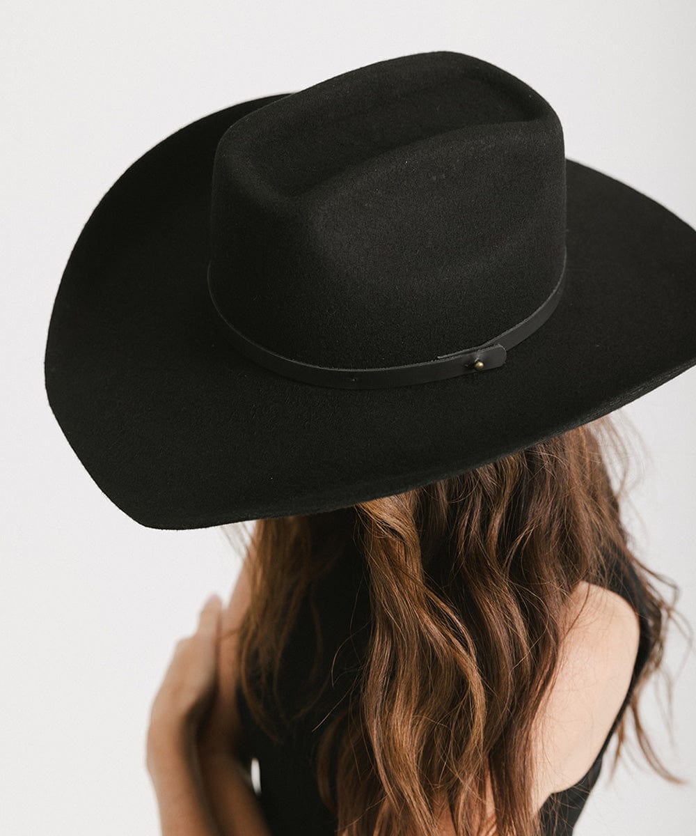 Shane felt cowboy hat with brick-top crown and upturned brim by Gigi Pip, view 20