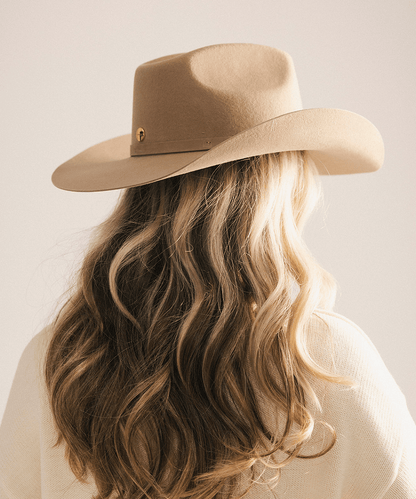 Shane felt cowboy hat with brick-top crown and upturned brim by Gigi Pip, view 27