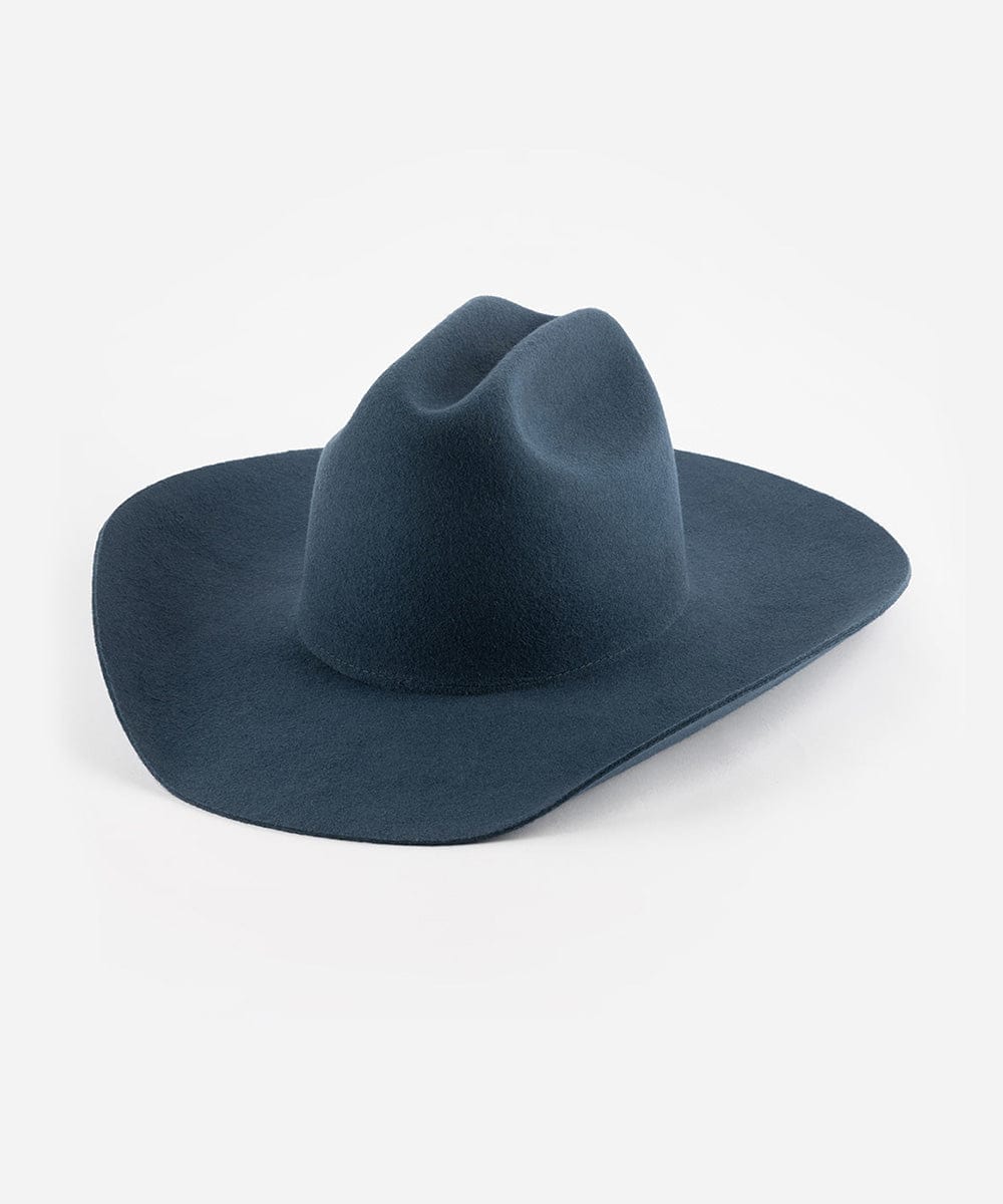 Teddy Cattleman Felt Hat in Vintage Blue by Gigi Pip