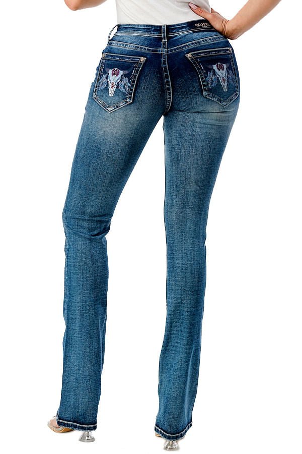 The Grace in LA Steer Head Bootcut Jean | Jeffers