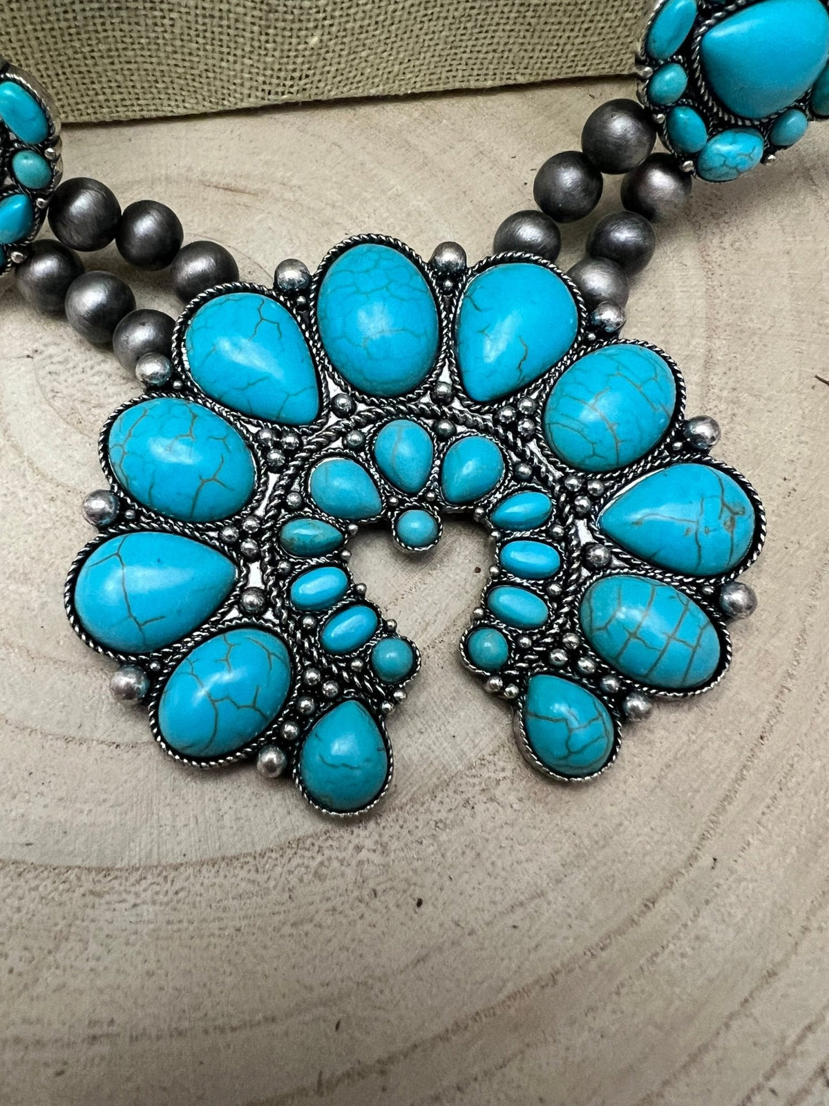 The Double-Strand Squash Blossom Necklace, view 4