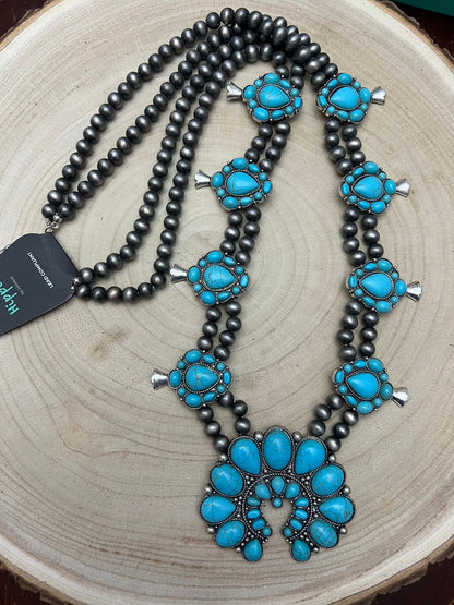 The Double-Strand Squash Blossom Necklace, view 6