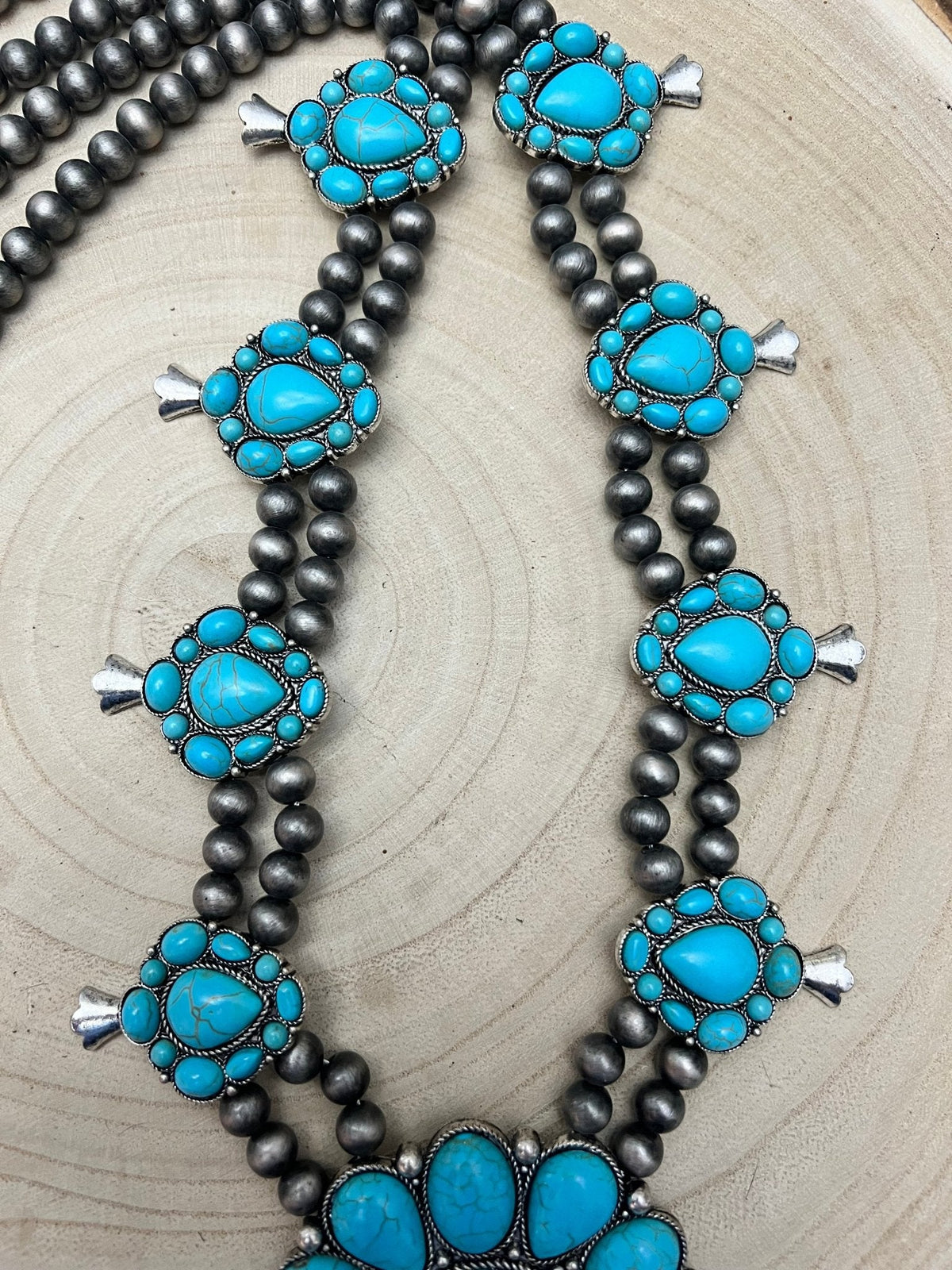 The Double-Strand Squash Blossom Necklace, view 7