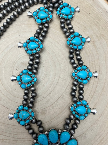 The Double-Strand Squash Blossom Necklace, view 7
