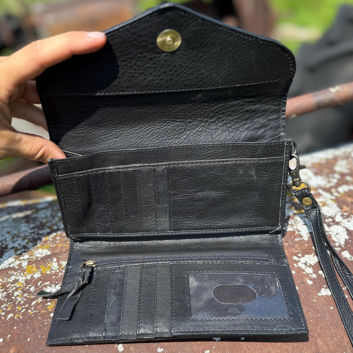 The Aces & Dice Cowhide Purse & Clutch, view 8