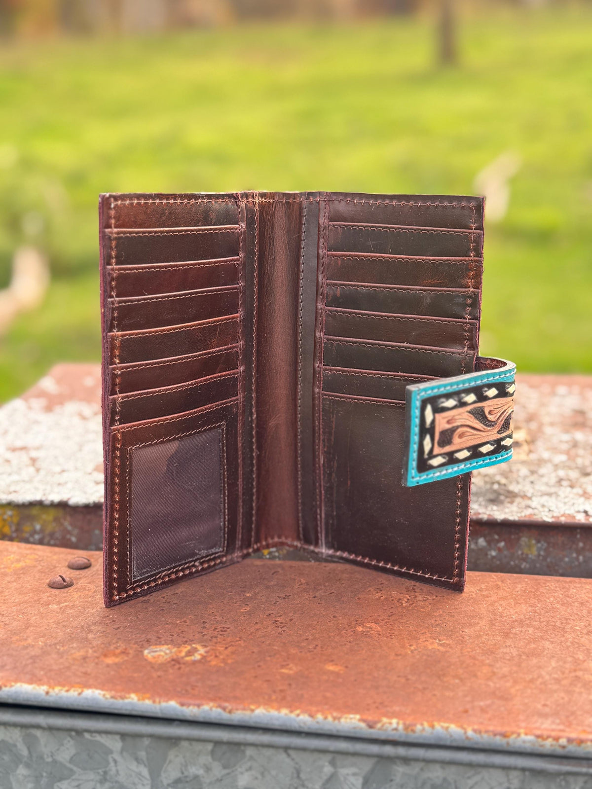 The Black and Turquoise Fringe Purse, view 8