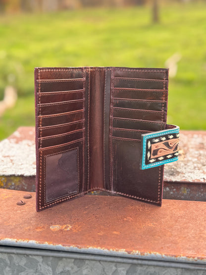 The Black and Turquoise Fringe Purse, view 8