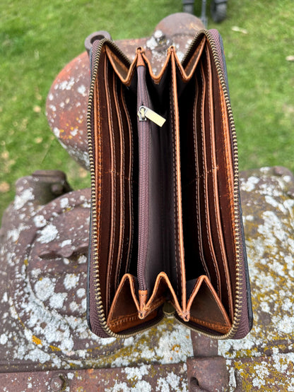 The Sunflower Tooled Wallet, view 4