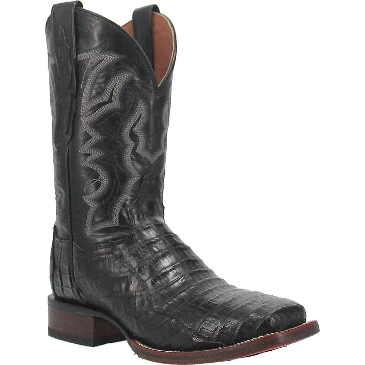 Caiman Square Toe Boot in Black by HatCountry