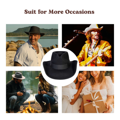 Midnight Black Cowboy Hat by Mix Brown, view 2
