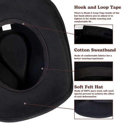 Midnight Black Cowboy Hat by Mix Brown