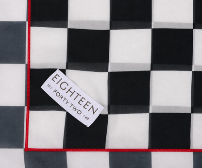 Checkered chiffon scarf, view 2