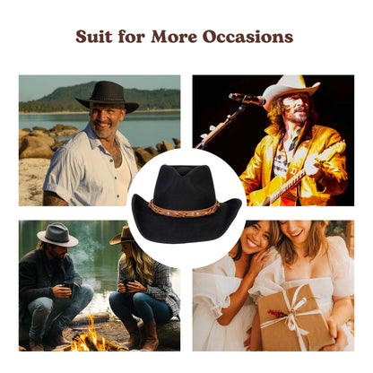 Rustler Black Cowboy Hat by Mix Brown, view 2