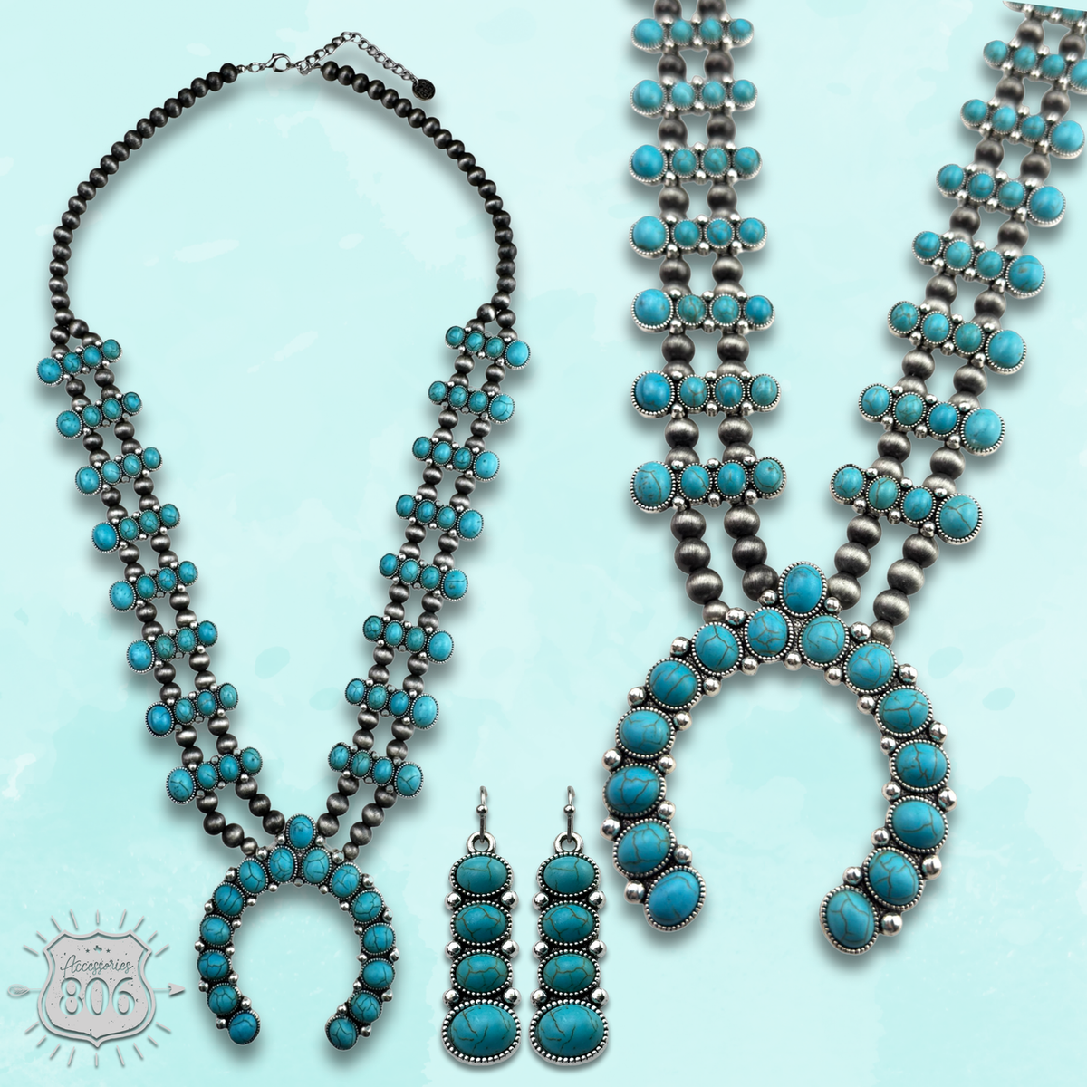 The Blue Stone Squash Blossom Set