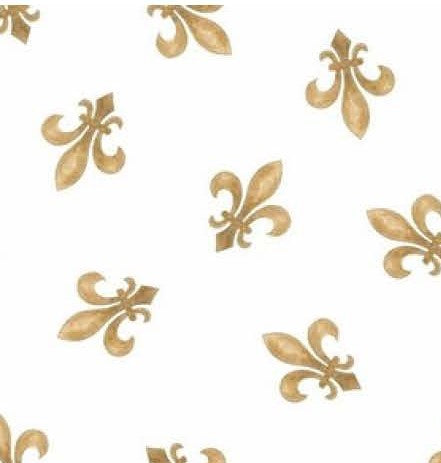 Black and gold fleur-de-lis chiffon scarf, view 2