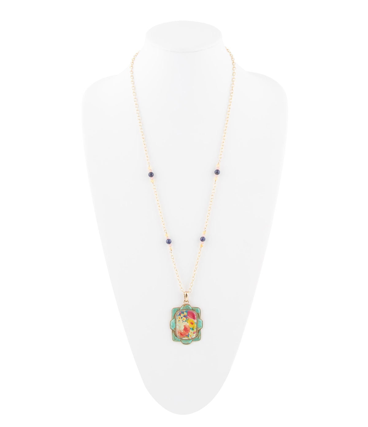 The Scenic Floral Turquoise Pendant, view 3