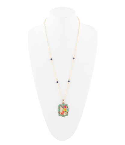 The Scenic Floral Turquoise Pendant, view 3