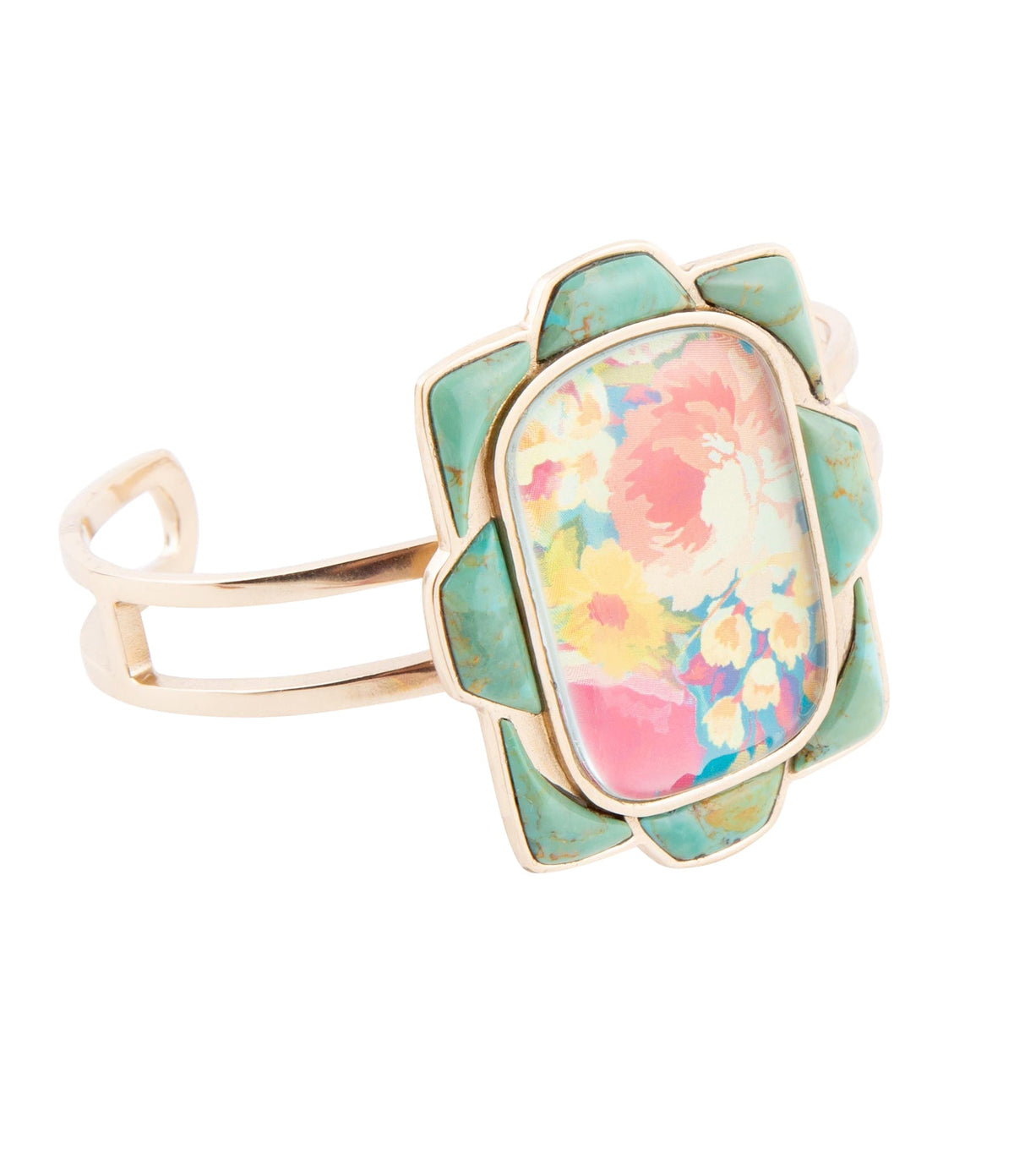The Scenic Floral Turquoise Cuff
