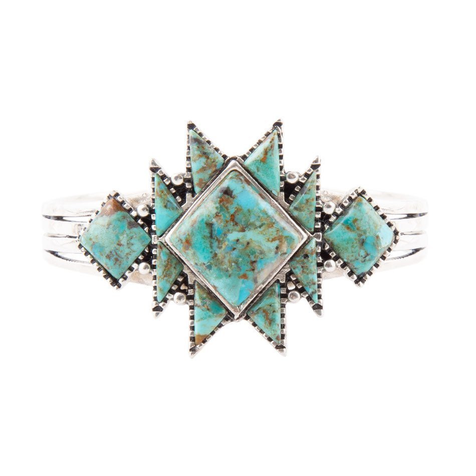 The Sharp Turquoise Sterling Cuff, view 4