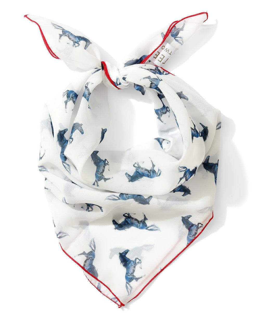 Running mustang chiffon scarf