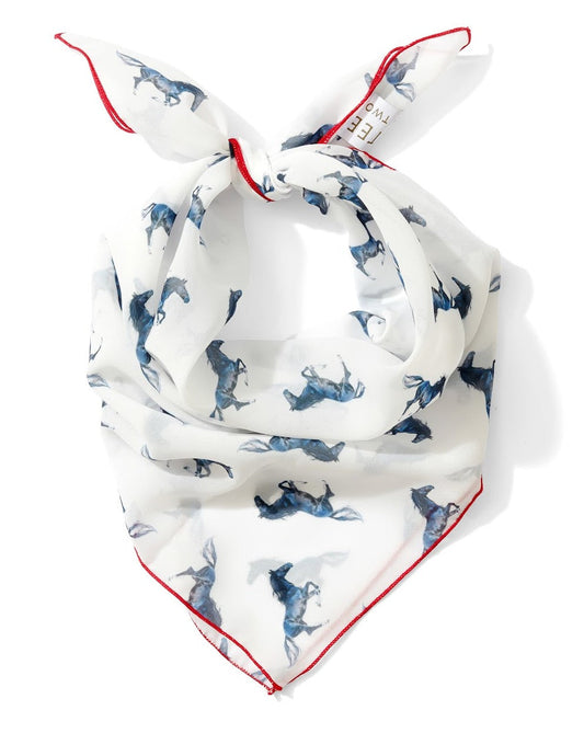 Running mustang chiffon scarf