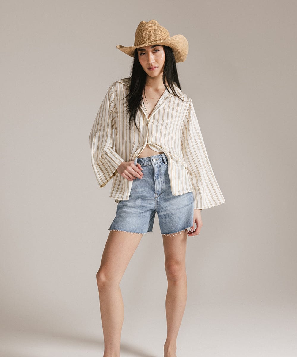 Packable Raffia Cattleman Hat by Gigi Pip, view 3
