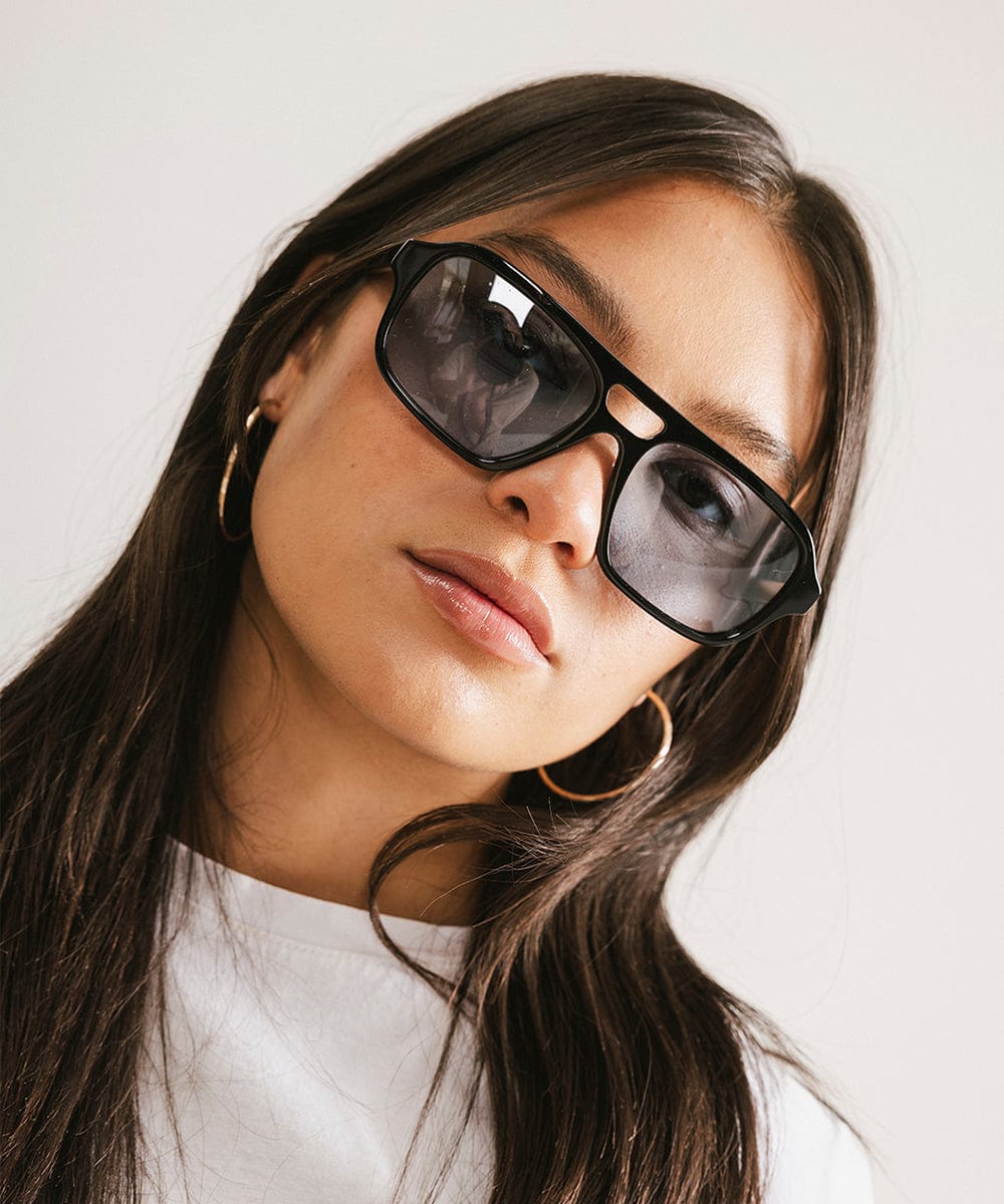 Beau Rectangular Aviator Sunglasses by Gigi Pip, view 6