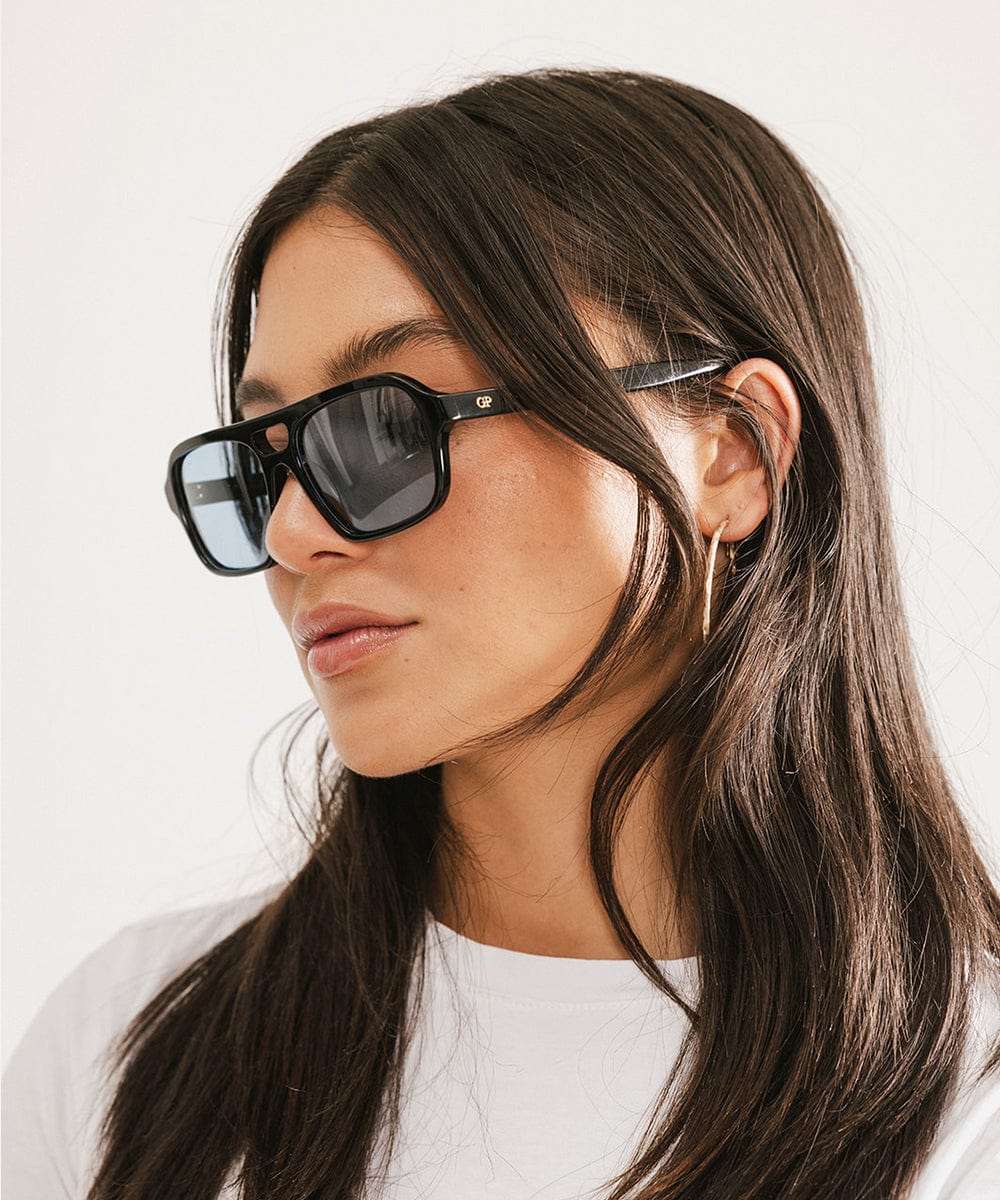 Beau Rectangular Aviator Sunglasses by Gigi Pip, view 7