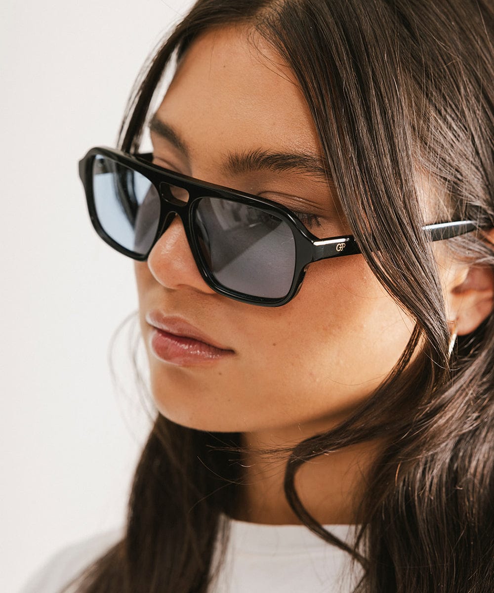 Beau Rectangular Aviator Sunglasses by Gigi Pip, view 8
