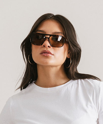 Beau Rectangular Aviator Sunglasses by Gigi Pip, view 4