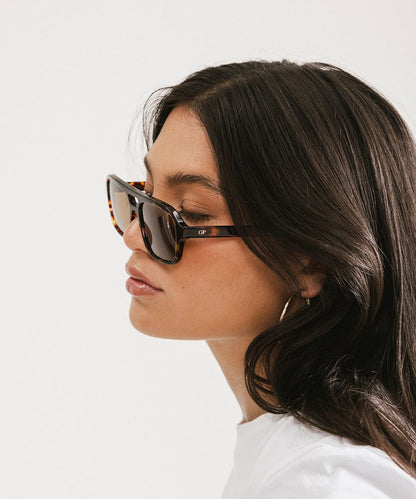 Beau Rectangular Aviator Sunglasses by Gigi Pip, view 3