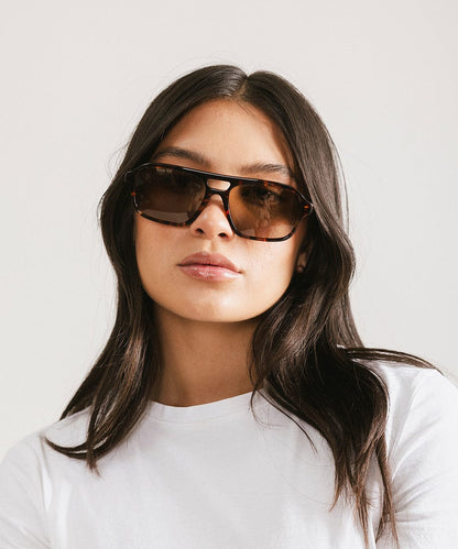Beau Rectangular Aviator Sunglasses by Gigi Pip, view 2