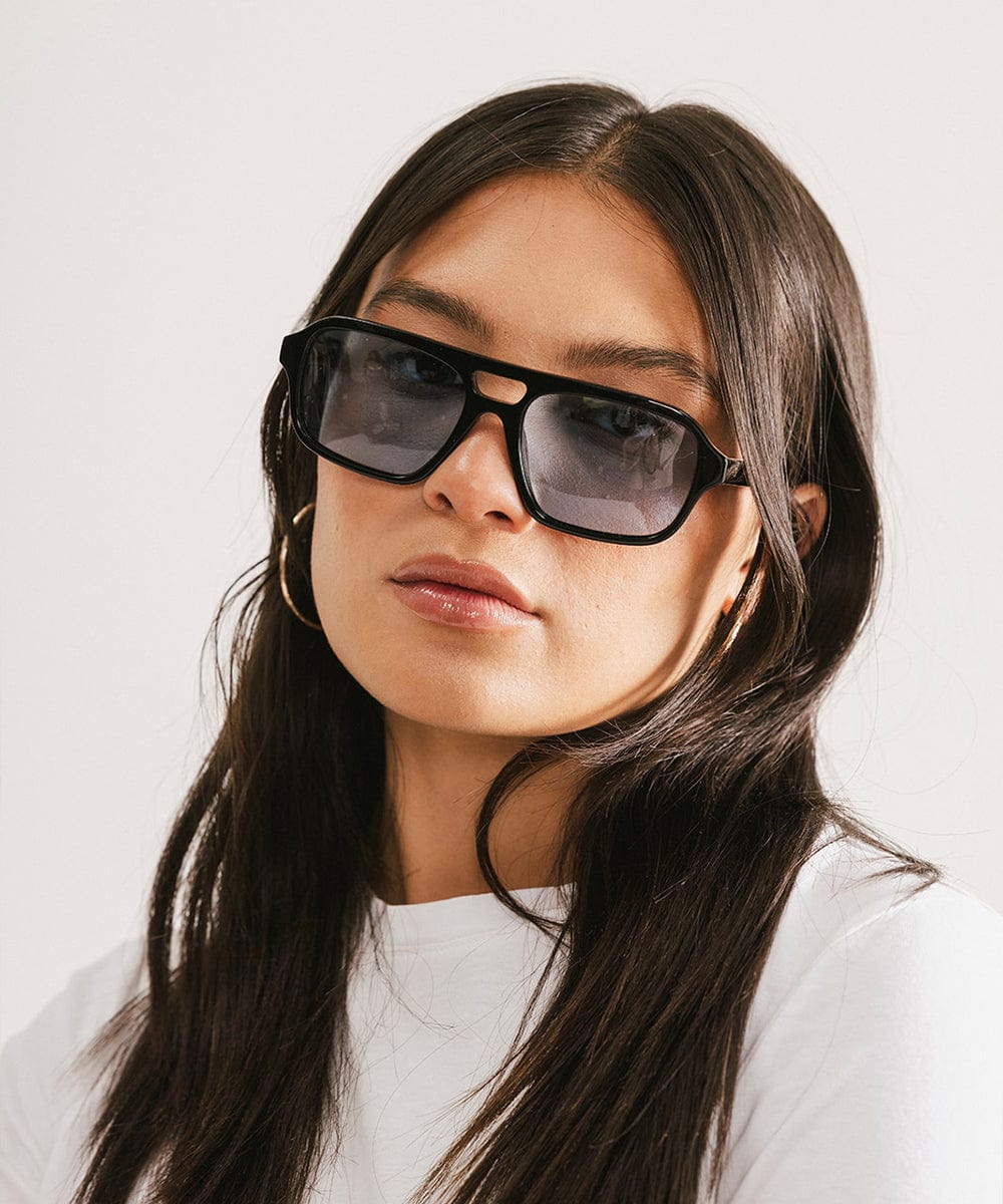 Beau Rectangular Aviator Sunglasses by Gigi Pip, view 9
