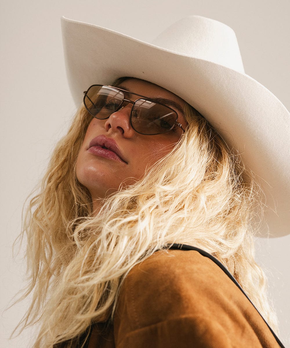 Sienna Brown Aviator Sunglasses in Brown by Gigi Pip