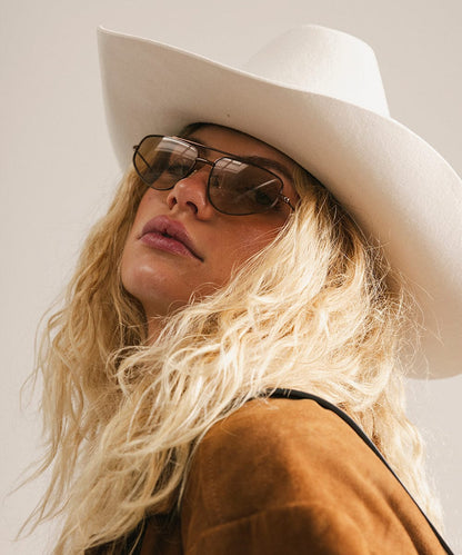 Sienna Brown Aviator Sunglasses in Brown by Gigi Pip