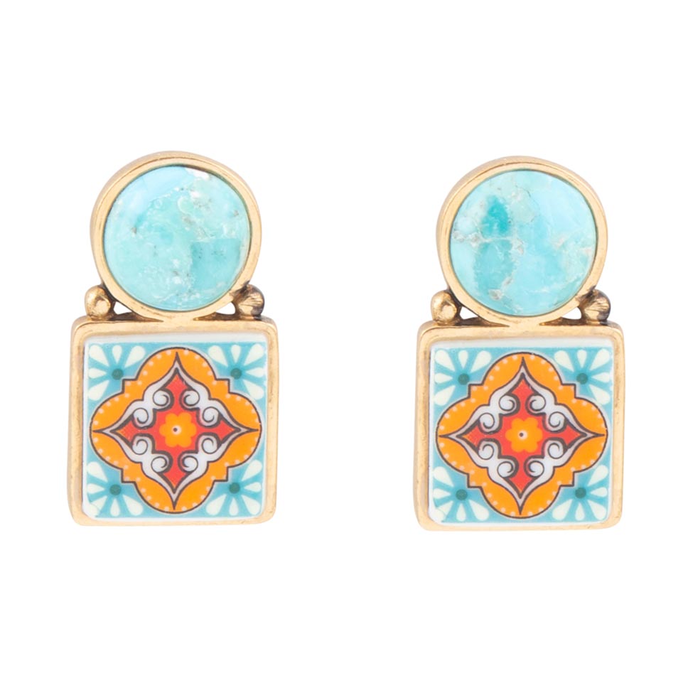 The Talavera Turquoise Drop Earrings