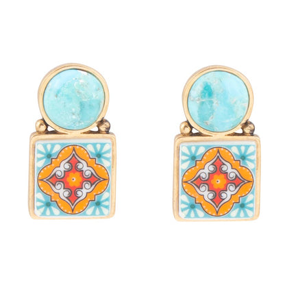 The Talavera Turquoise Drop Earrings
