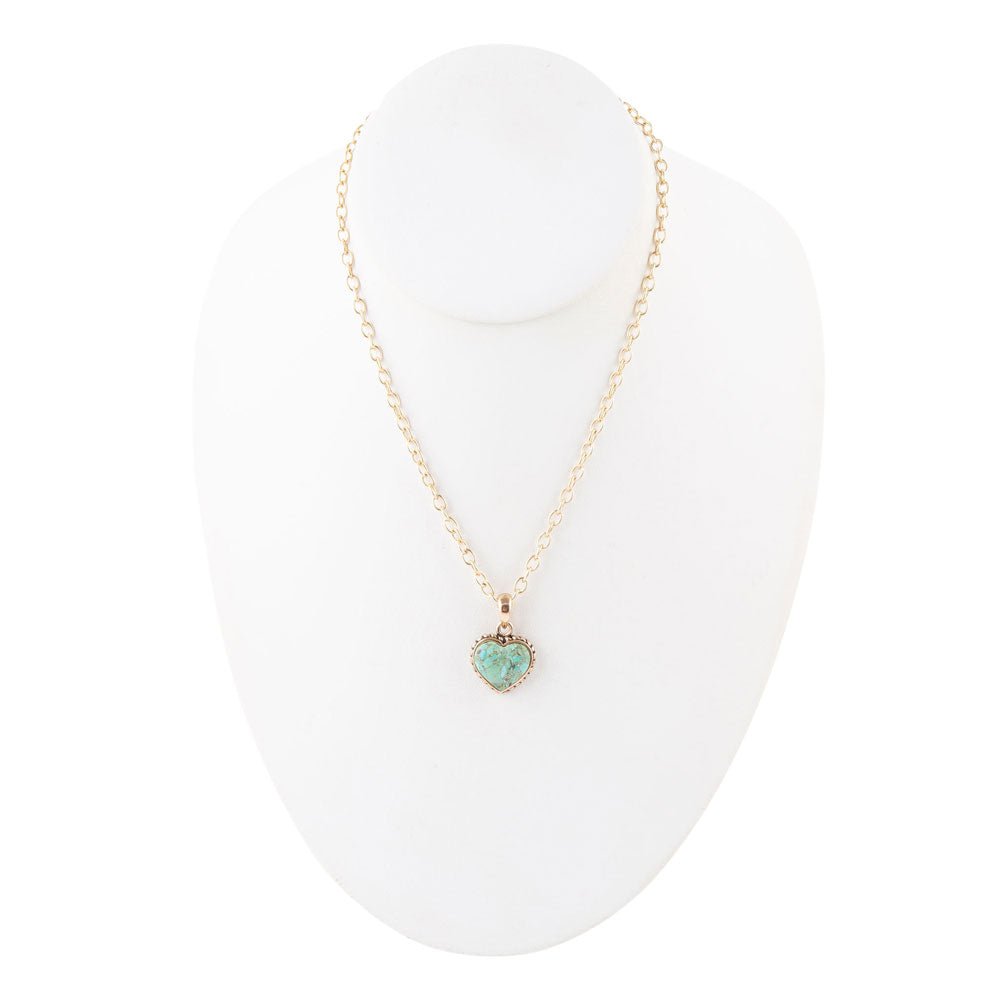The Turquoise Heart Necklace, view 4