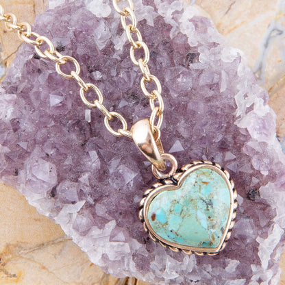 The Turquoise Heart Necklace, view 3