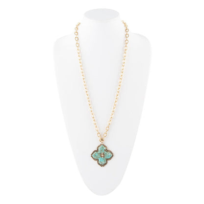 The Turquoise Maltese Cross Pendant, view 4