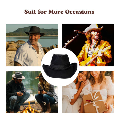 Turquoise Ridge Black Cowboy Hat by Mix Brown, view 2