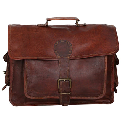 Natural Brown Laptop Messenger by Classy Leather Bags