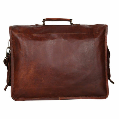 Natural Brown Laptop Messenger by Classy Leather Bags, view 2
