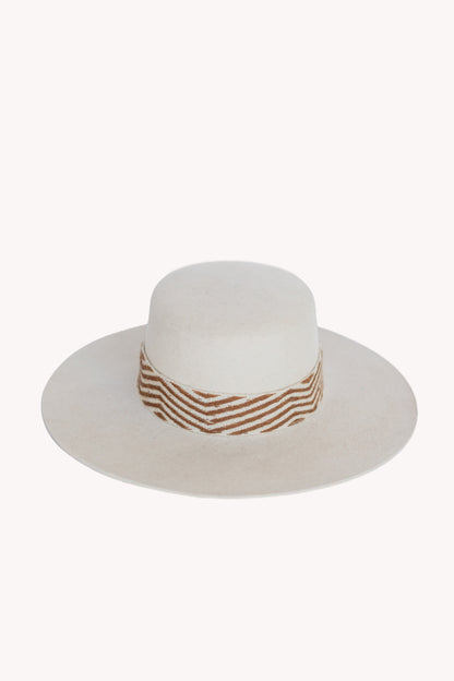 Speckled White Spanish Felt Hat by Andeana Hats, view 2